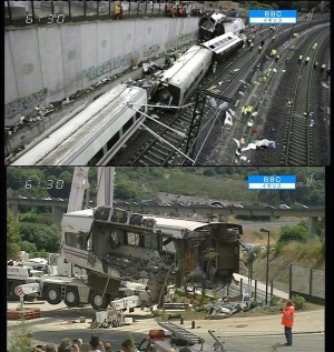 スペイン列車脱線衝突事故